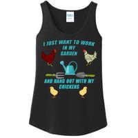 Work In My Garden Hang Out With My Chickens Ladies Essential Tank