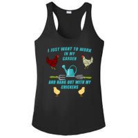 Work In My Garden Hang Out With My Chickens Ladies PosiCharge Competitor Racerback Tank