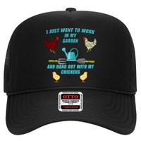 Work In My Garden Hang Out With My Chickens Trucker Hat