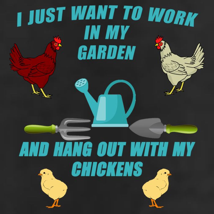 Work In My Garden Hang Out With My Chickens Trucker Hat
