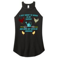 Work In My Garden Hang Out With My Chickens Women's Perfect Tri Rocker Tank