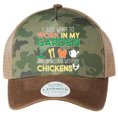 Work In My Garden Hangout With My Chickens Legacy Tie Dye Trucker Hat