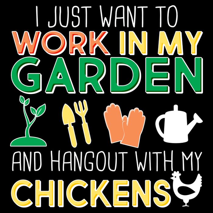 Work In My Garden Hangout With My Chickens 16 in Basic Backpack