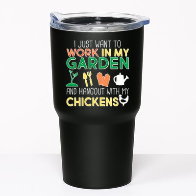 Work In My Garden Hangout With My Chickens Tumbler