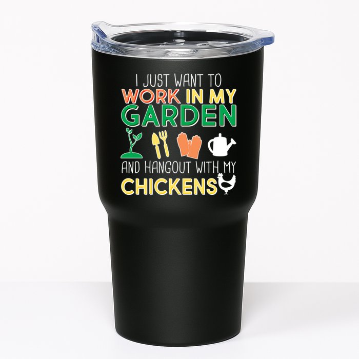 Work In My Garden Hangout With My Chickens Tumbler