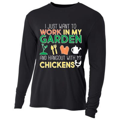 Work In My Garden Hangout With My Chickens Cooling Performance Long Sleeve Crew