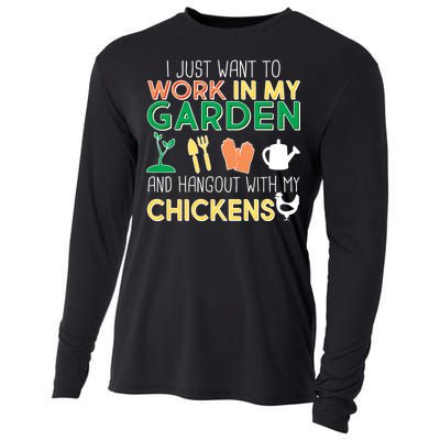 Work In My Garden Hangout With My Chickens Cooling Performance Long Sleeve Crew