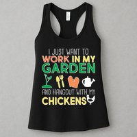 Work In My Garden Hangout With My Chickens Womens Tank Top
