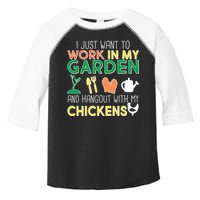 Work In My Garden Hangout With My Chickens Toddler Fine Jersey T-Shirt