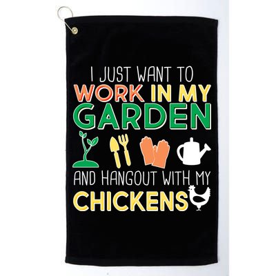 Work In My Garden Hangout With My Chickens Golf Towel