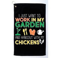 Work In My Garden Hangout With My Chickens Golf Towel