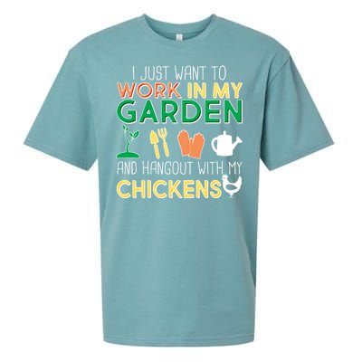 Work In My Garden Hangout With My Chickens Sueded Cloud Jersey T-Shirt