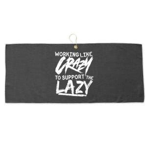 Working Like Crazy To Support The Lazy Large Microfiber Waffle Golf Towel