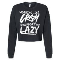 Working Like Crazy To Support The Lazy Cropped Pullover Crew