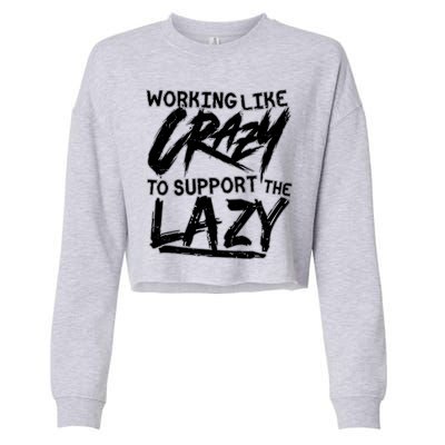 Working Like Crazy To Support The Lazy Cropped Pullover Crew