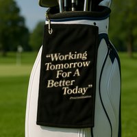 Working Tomorrow For A Better Today Procrastination Golf Towel