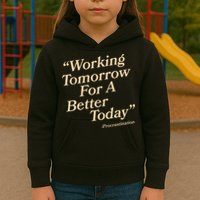 Working Tomorrow For A Better Today Procrastination Kids Hoodie