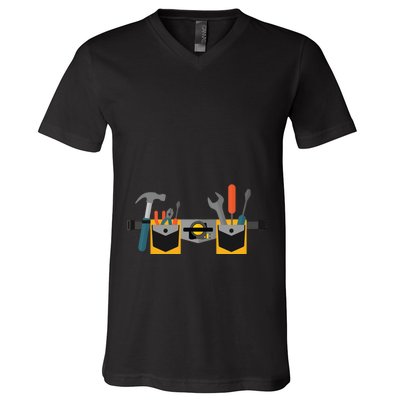 Workman Tool Belt Handyman Costume V-Neck T-Shirt