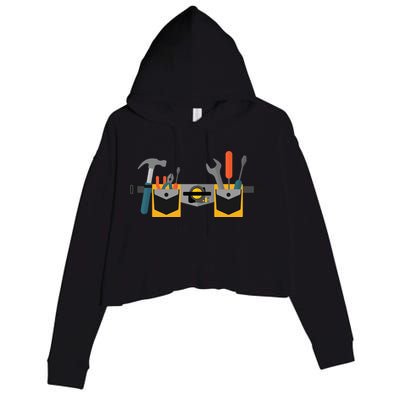 Workman Tool Belt Handyman Costume Crop Fleece Hoodie