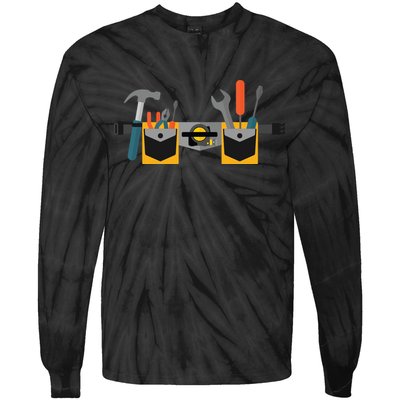 Workman Tool Belt Handyman Costume Tie-Dye Long Sleeve Shirt