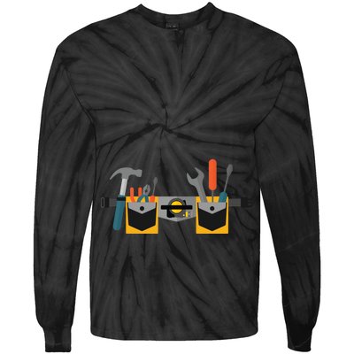 Workman Tool Belt Handyman Costume Tie-Dye Long Sleeve Shirt