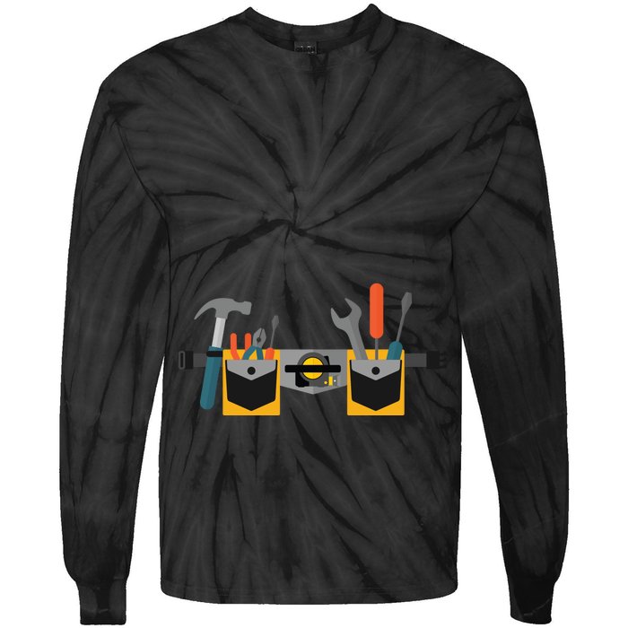 Workman Tool Belt Handyman Costume Tie-Dye Long Sleeve Shirt