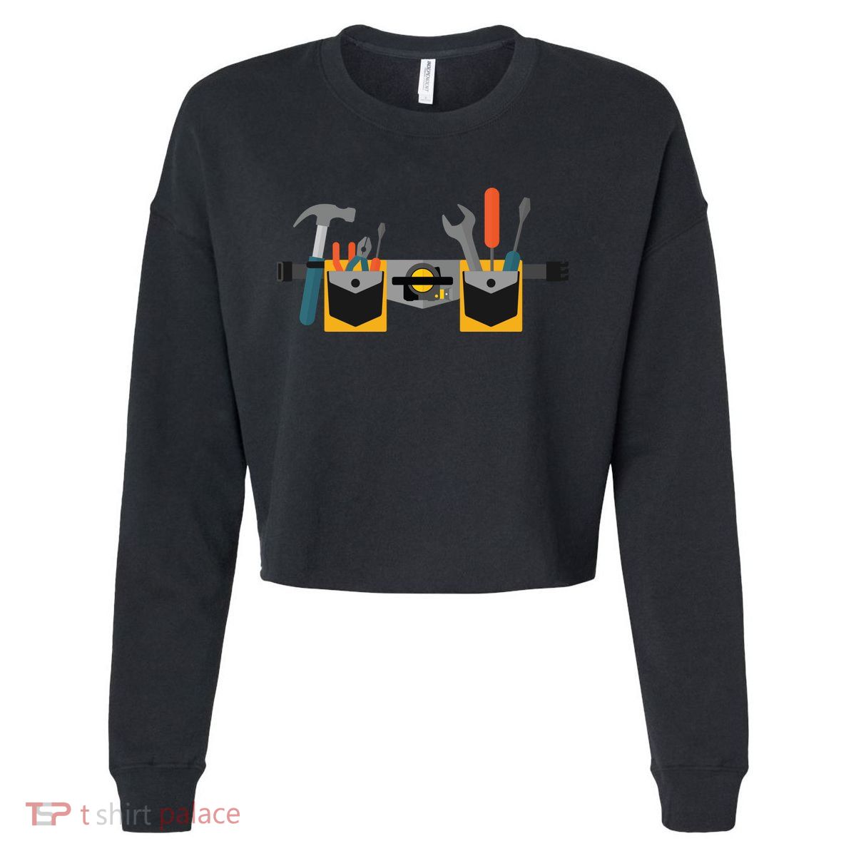 Workman Tool Belt Handyman Costume Cropped Pullover Crew