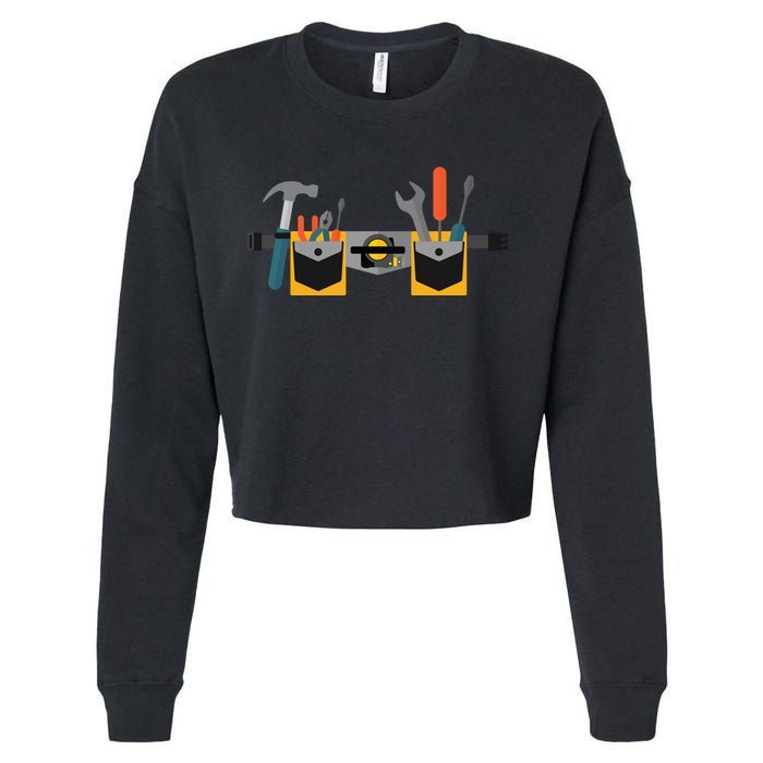 Workman Tool Belt Handyman Costume Cropped Pullover Crew