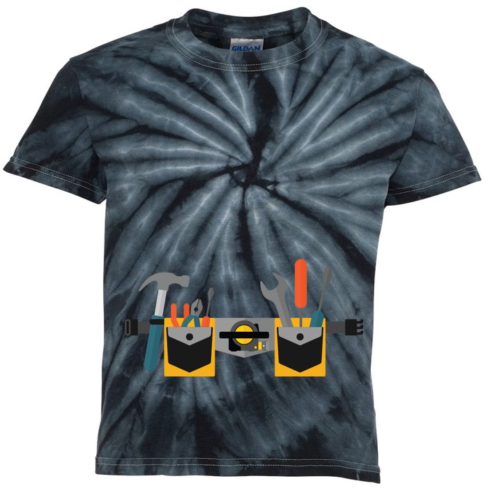 Workman Tool Belt Handyman Costume Kids Tie-Dye T-Shirt