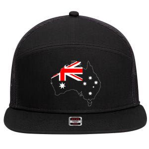 World Australia Map Flag 7 Panel Mesh Trucker Snapback Hat