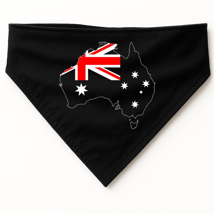 World Australia Map Flag USA-Made Doggie Bandana