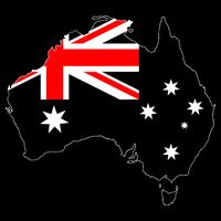 World Australia Map Flag USA-Made Doggie Bandana