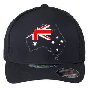 World Australia Map Flag Flexfit Unipanel Trucker Cap