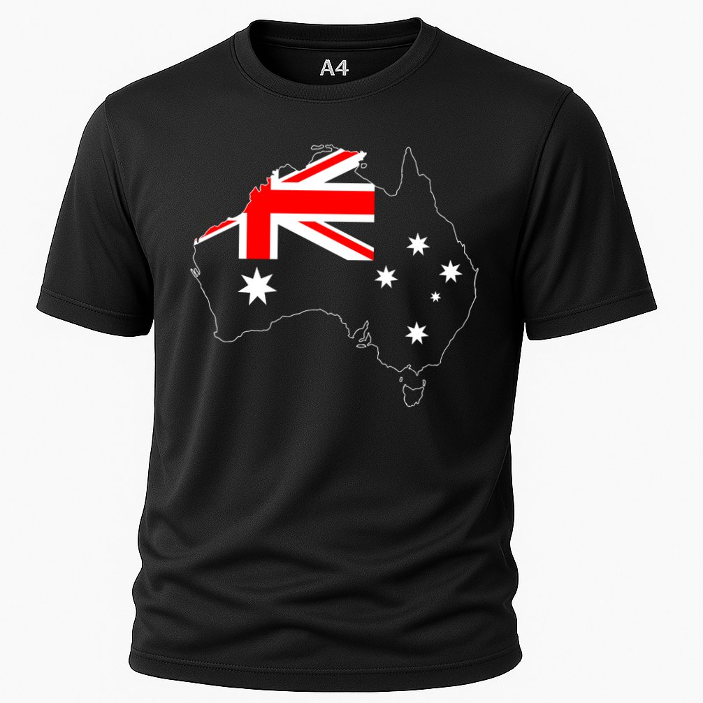 World Australia Map Flag Performance Shirt