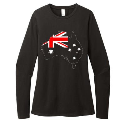 World Australia Map Flag Womens CVC Long Sleeve Shirt