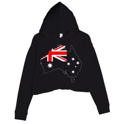 World Australia Map Flag Crop Fleece Hoodie