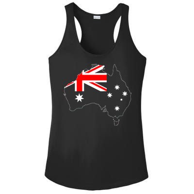 World Australia Map Flag Ladies PosiCharge Competitor Racerback Tank