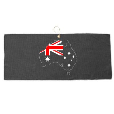 World Australia Map Flag Large Microfiber Waffle Golf Towel