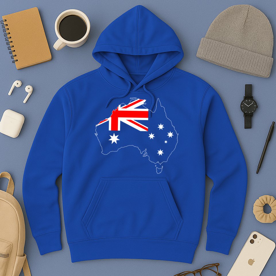 World Australia Map Flag Hoodie