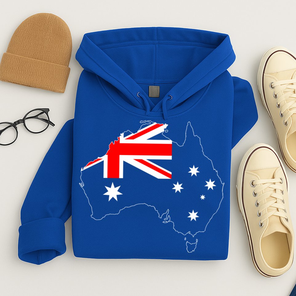 World Australia Map Flag Hoodie