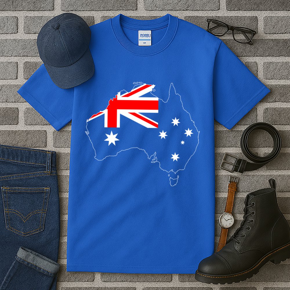 World Australia Map Flag Tall T-Shirt