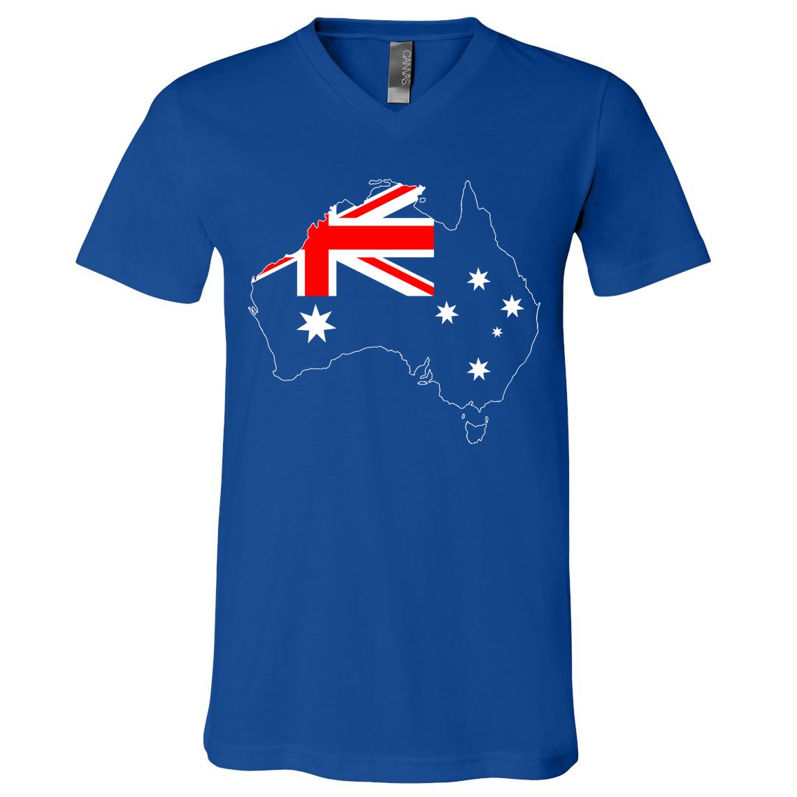 World Australia Map Flag V-Neck T-Shirt