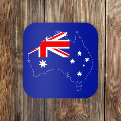 World Australia Map Flag Coaster