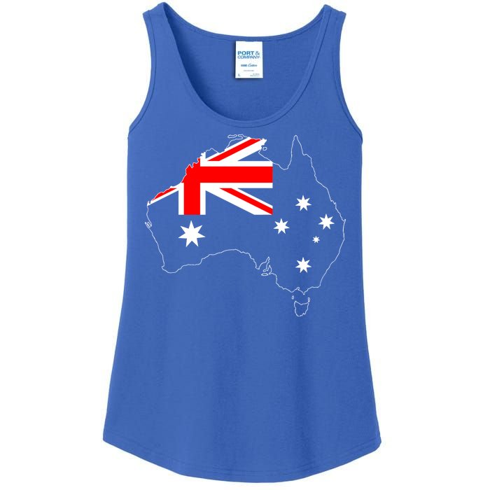 World Australia Map Flag Ladies Essential Tank