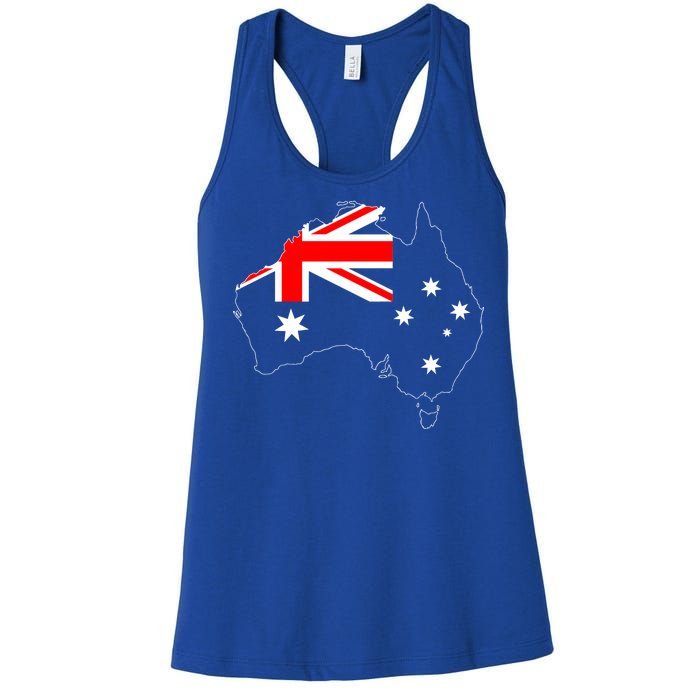 World Australia Map Flag Women's Racerback Tank