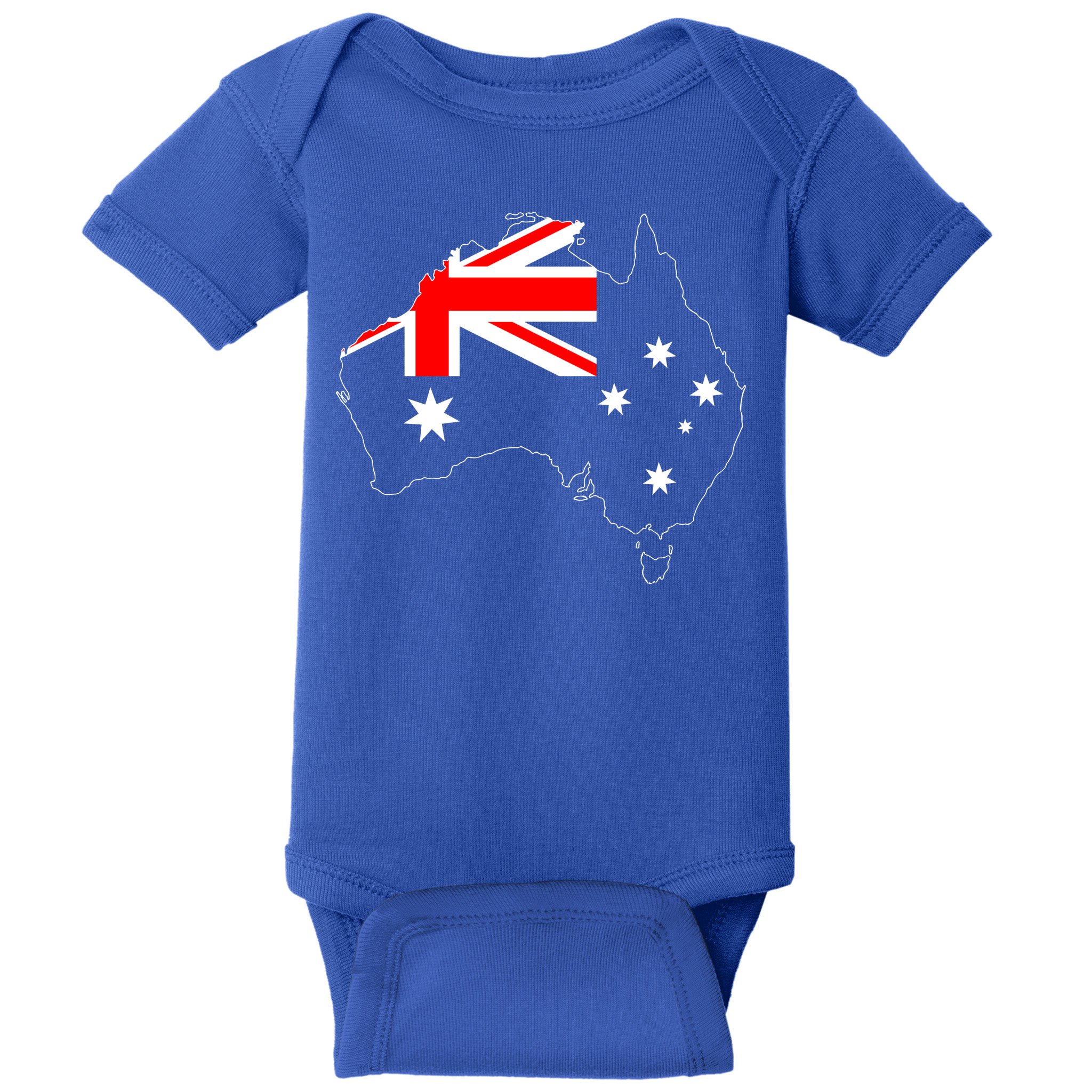 World Australia Map Flag Baby Bodysuit