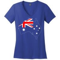 World Australia Map Flag Women's V-Neck T-Shirt