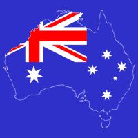 World Australia Map Flag Women's V-Neck T-Shirt