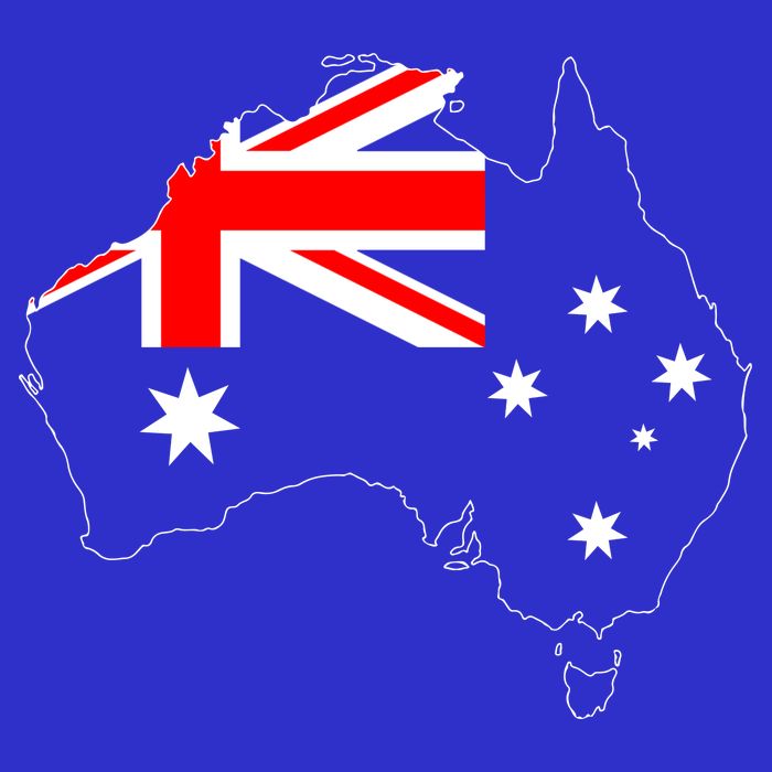 World Australia Map Flag Women's V-Neck T-Shirt