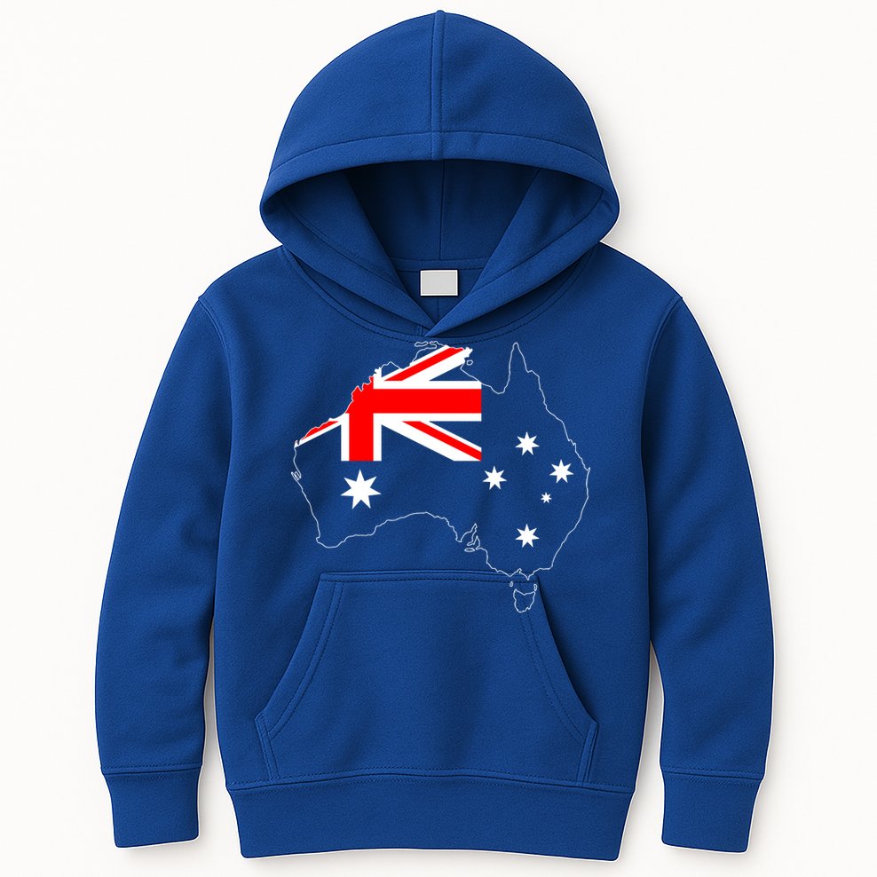 World Australia Map Flag Kids Hoodie